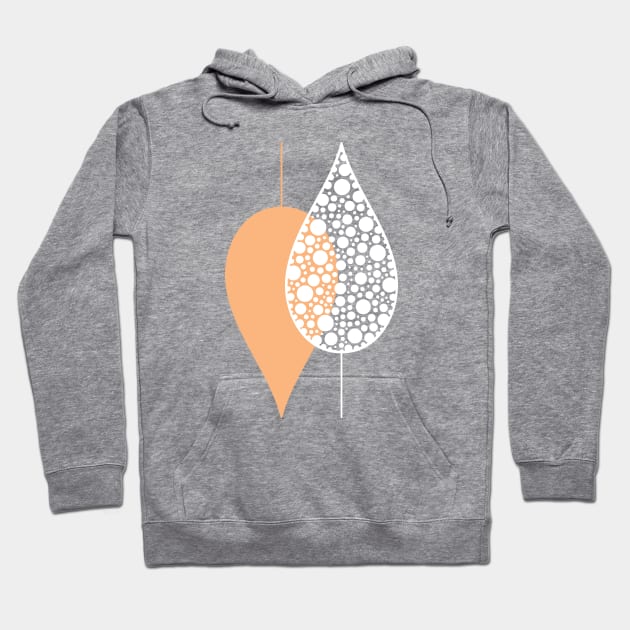 Drop shaped abstract leaves art Hoodie by sziszigraphics